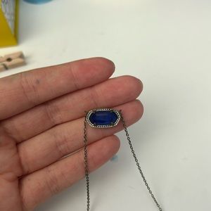 Blue and silver kendra scott necklace